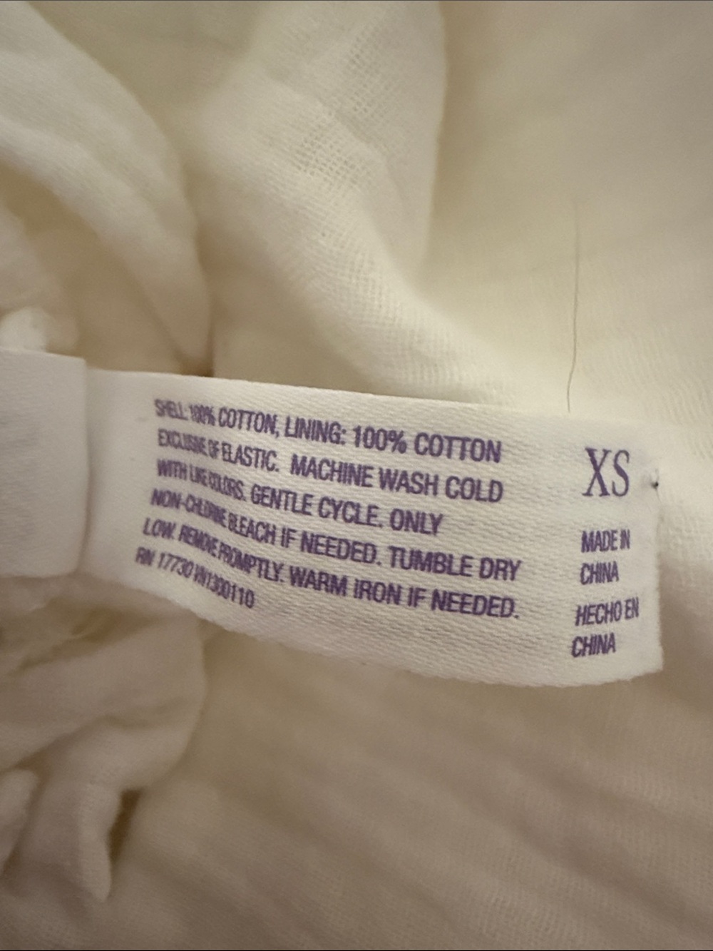 NWT Stars Above White Cotton Gauze Sleeveless Sleep Gown Nightgown XS - Picture 4 of 5